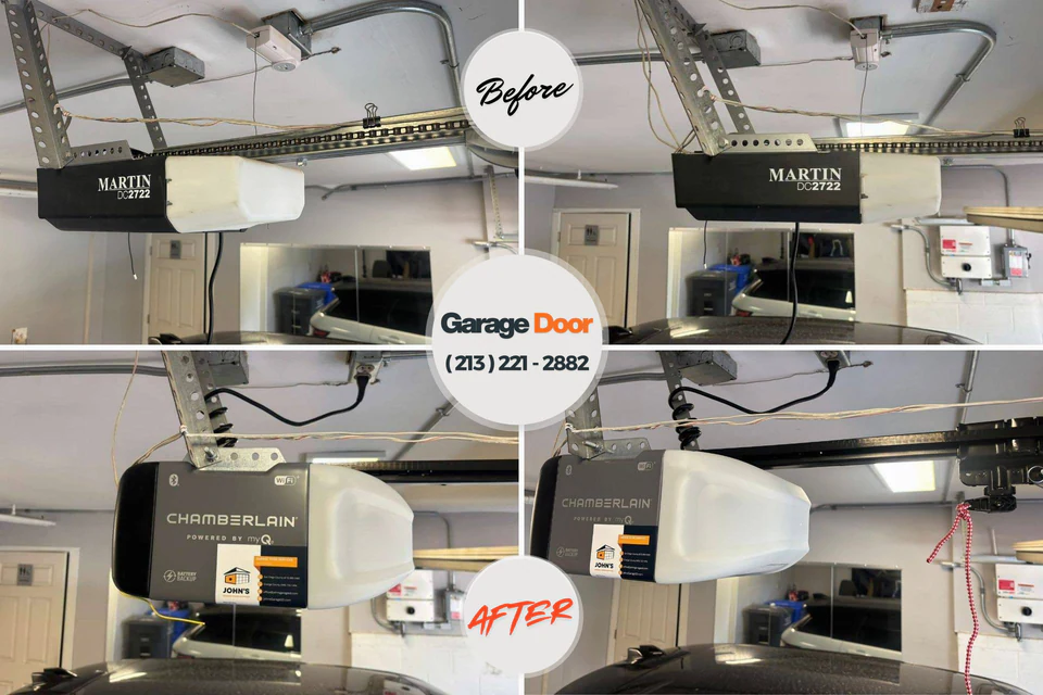 Before and after: garage door repair New Carrollton, MD